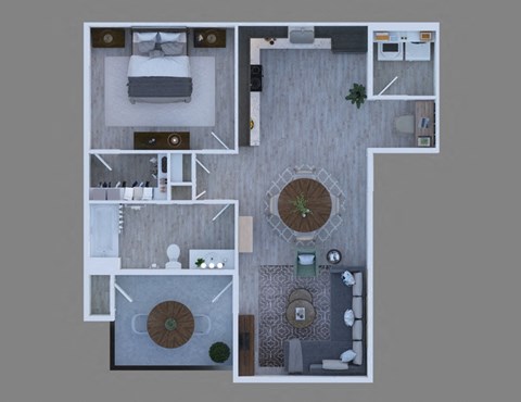 Image of one bedroom floor plan.